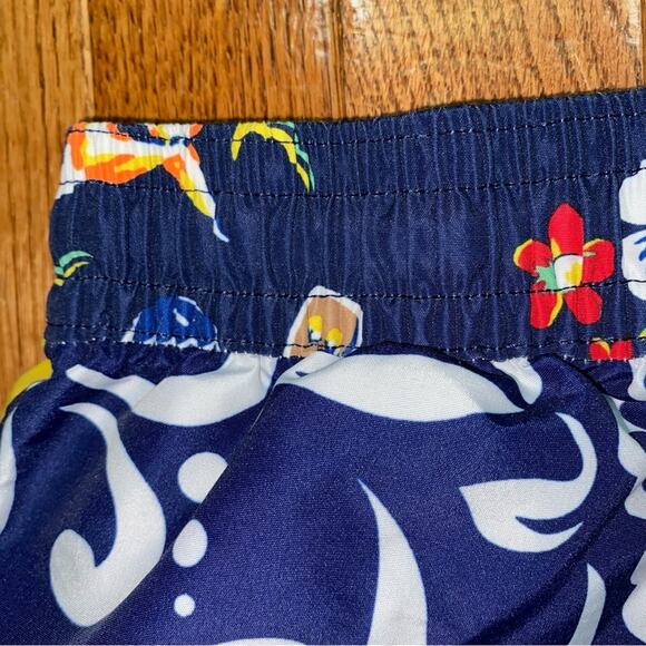 Polo Ralph Lauren Big Boys 5.75” Hawaiian Bear Color Block Swim Trunk XL (18) - Picture 9 of 14